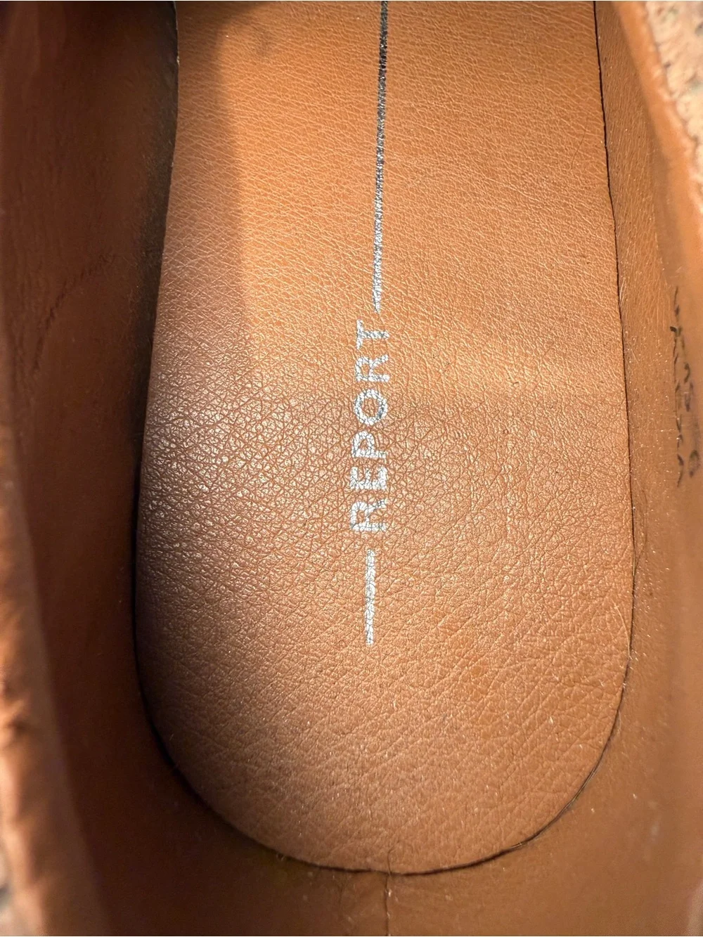Report-Women's Tan Suede Perforated Slip-On Sneakers